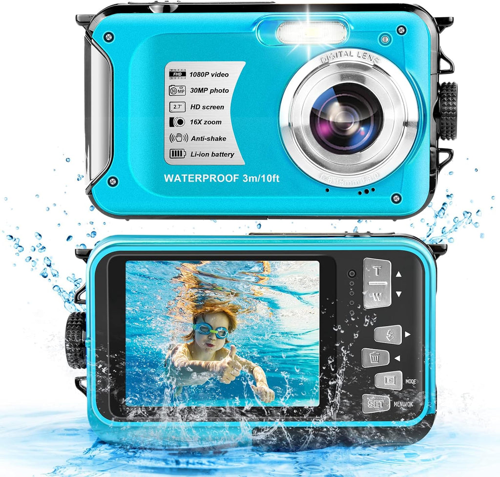 1080P Full HD 30MP 16X Zoom Waterproof Digital Camera O832713