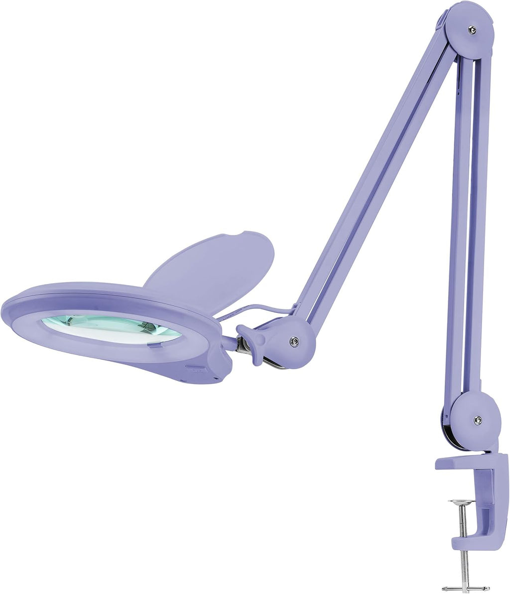 1,200 Lumens Dimmable LED Magnifying Lamp with Clamp, 5 Diopter, 5 Inches Lens, Gray J52054