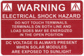 Warning Electrical Shock Hazard Label O89944