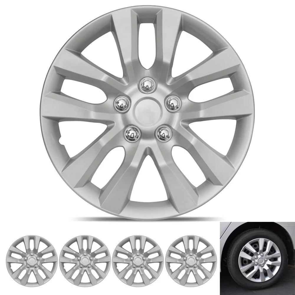 16 Inch Silver Wheel Covers (4 Pieces) B7500