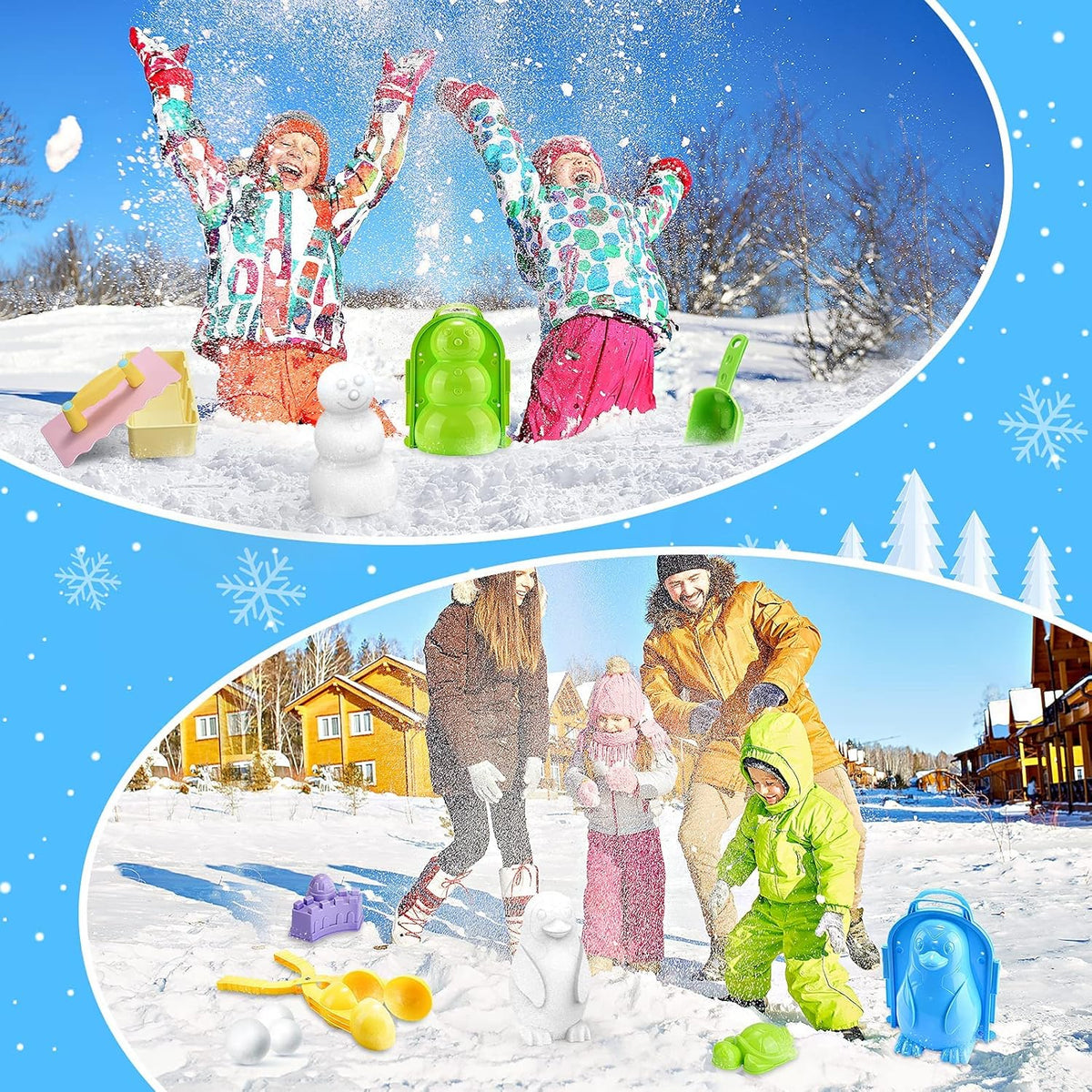 20 PCS Snowball Maker with Carrying Bag Snow Mold X9265