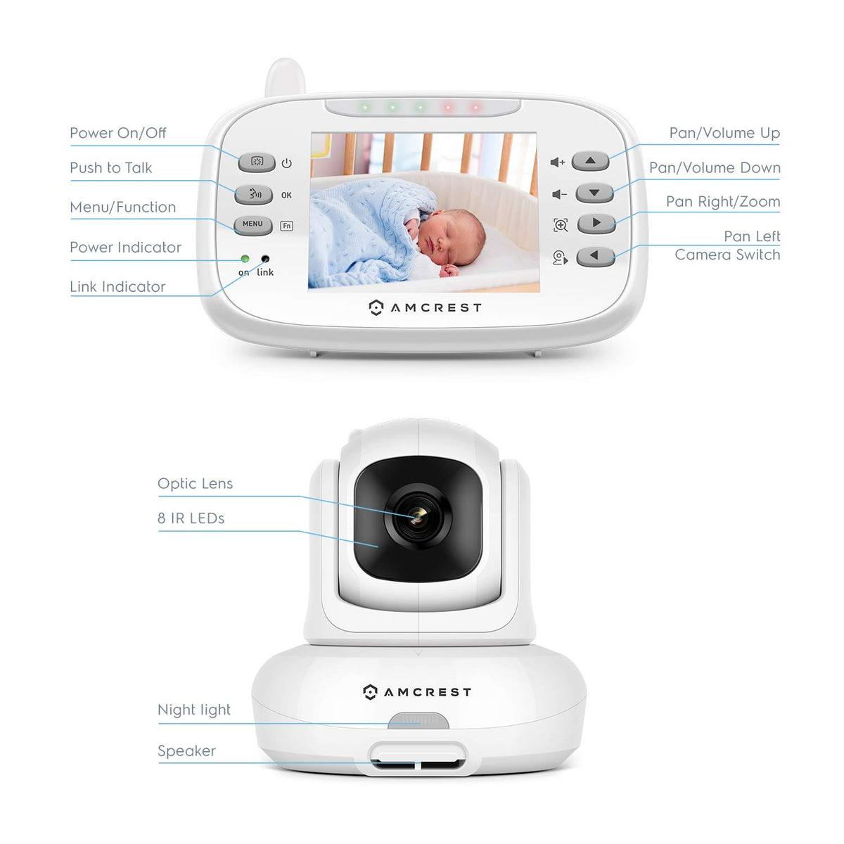 Video Baby Monitor with Camera and Audio U257556