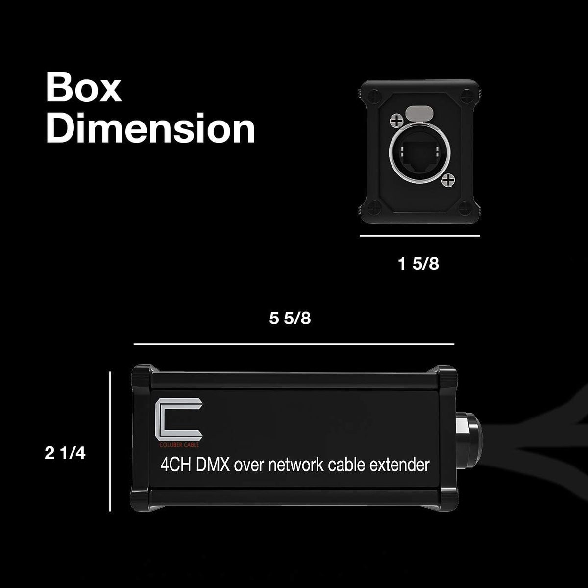 4 Channel XLR to Ethernet Audio Snake Receiver D759