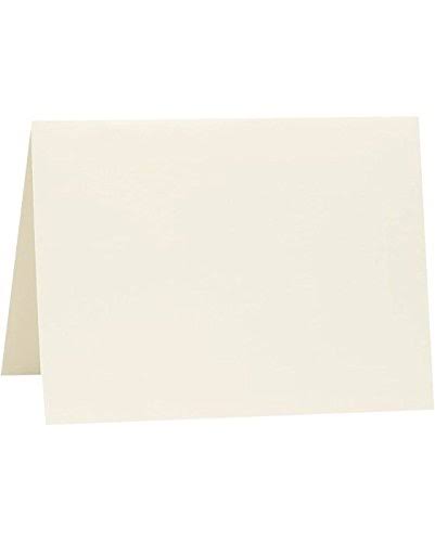Folded Card 5 1/2 x 8 1/2 Natural White 100% Cotton 50 Qty A138