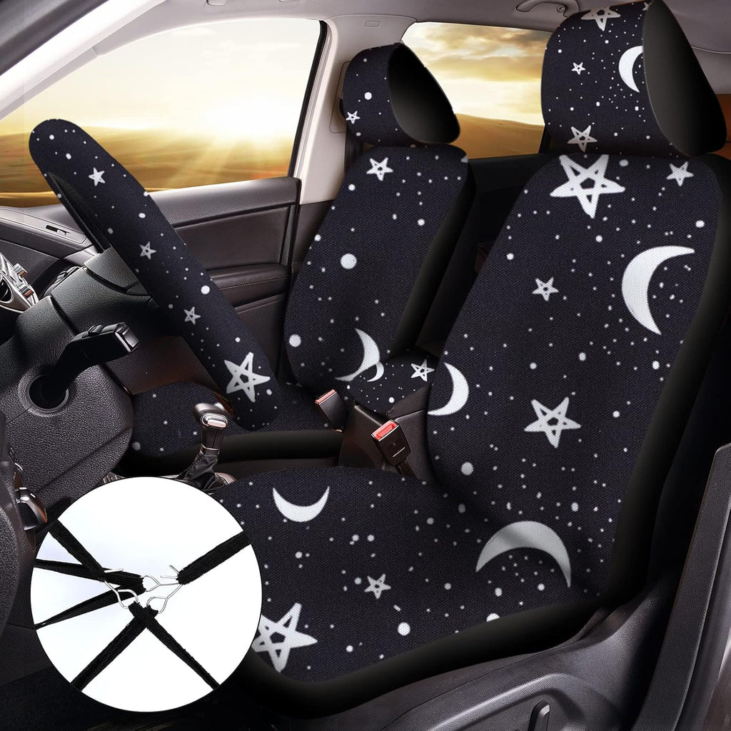 15 Pieces Moon and Stars Car Seat Cover Full Set M655646