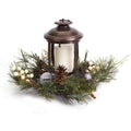 Woodland Inspired Christmas Pillar Candle Holder B3883