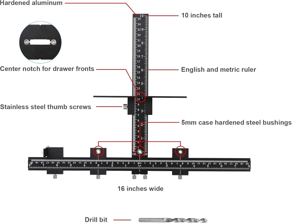 Cabinet Hardware Jig Aluminum Alloy M21780