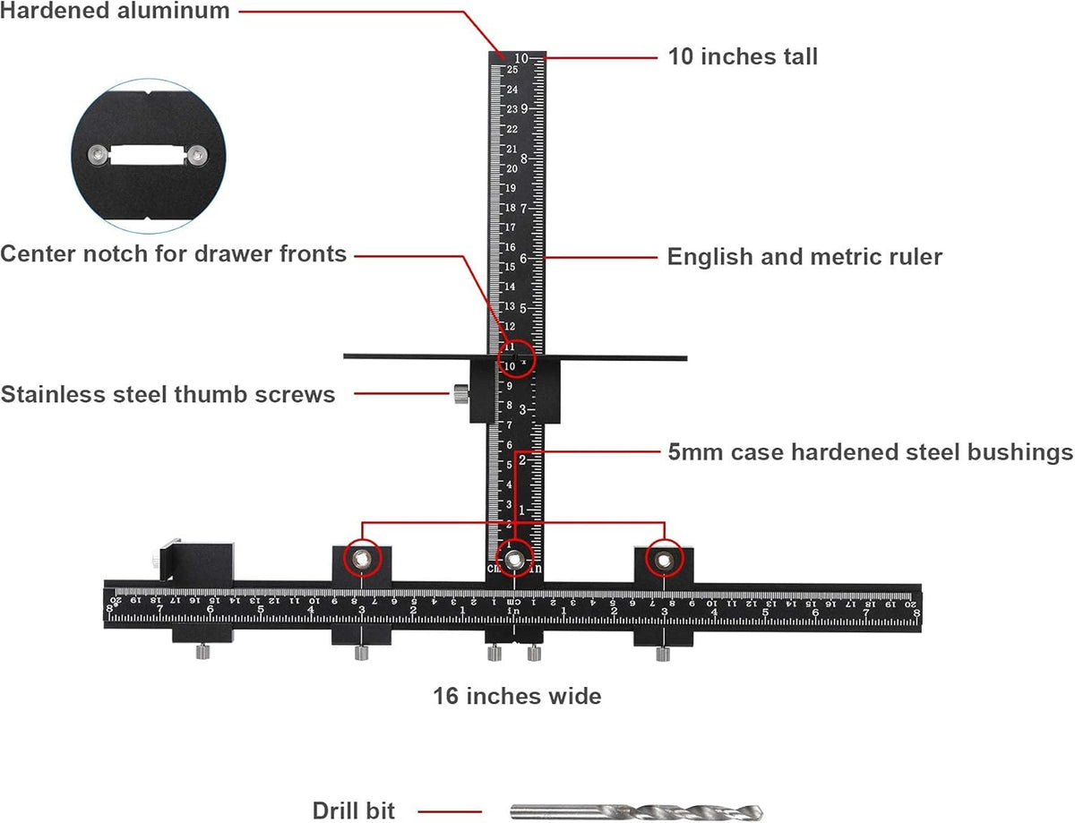Cabinet Hardware Jig Aluminum Alloy M21780