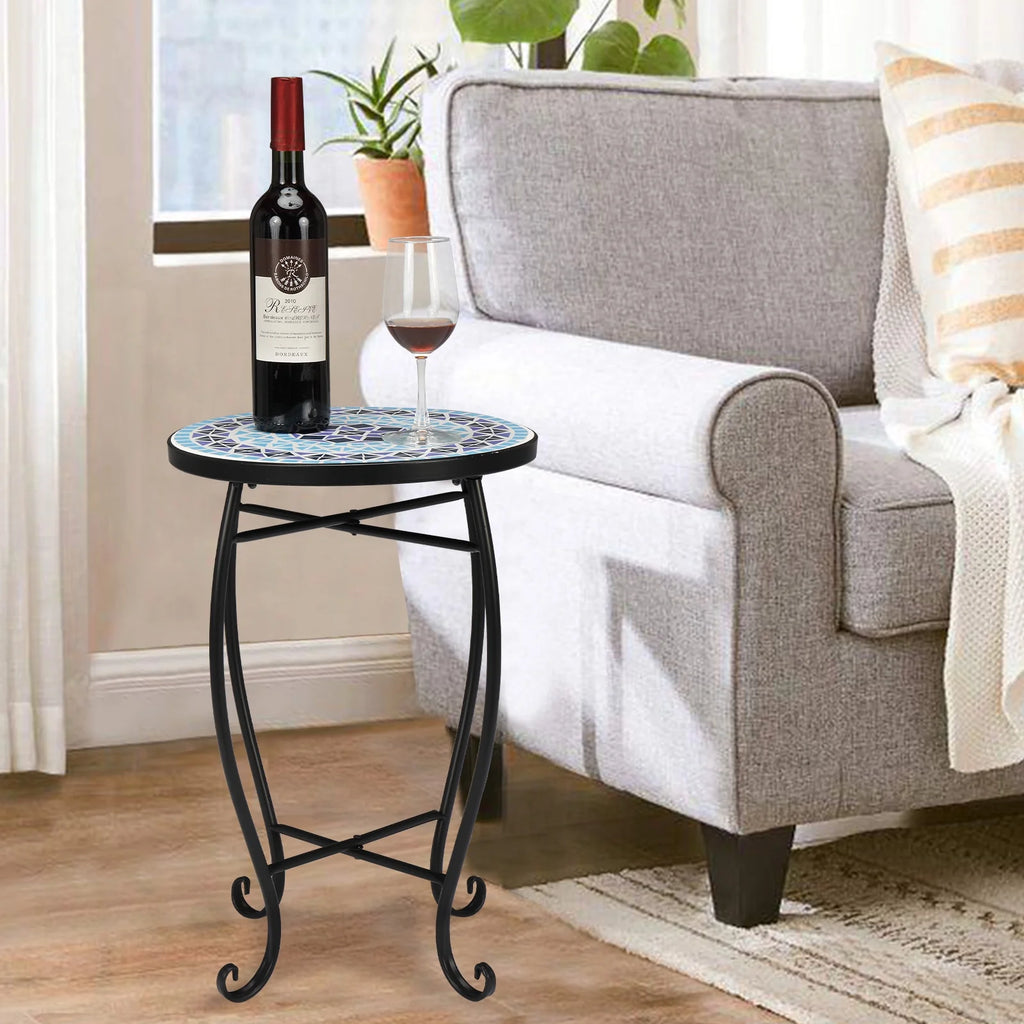 14 Round Mosaic Accent Table J905739