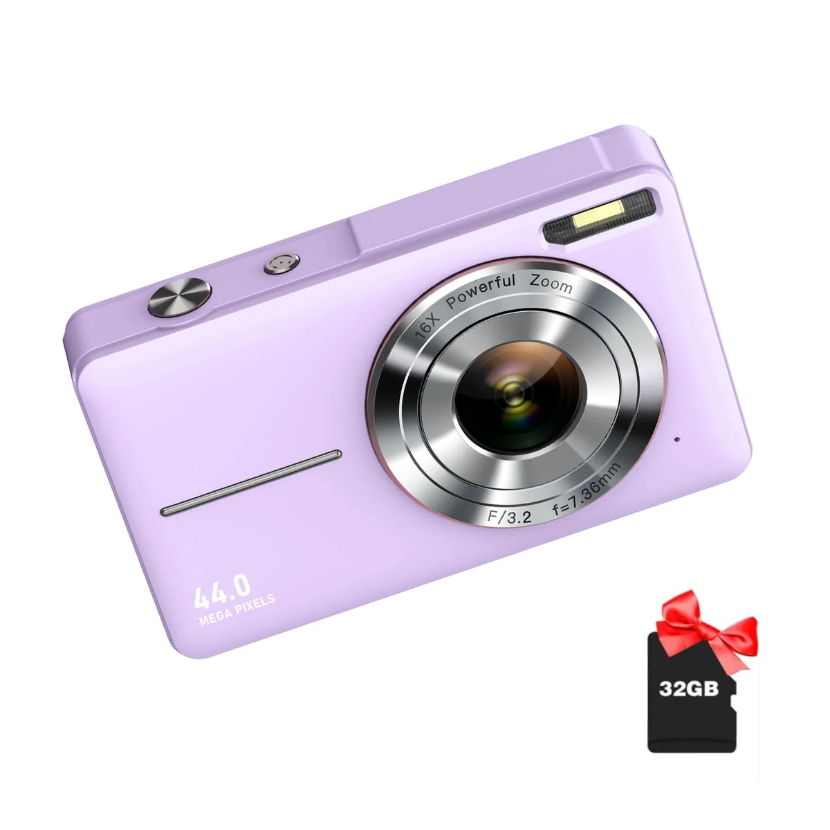 Digital Camera, 1080P, 44MP, 16X Zoom, Compact J60019