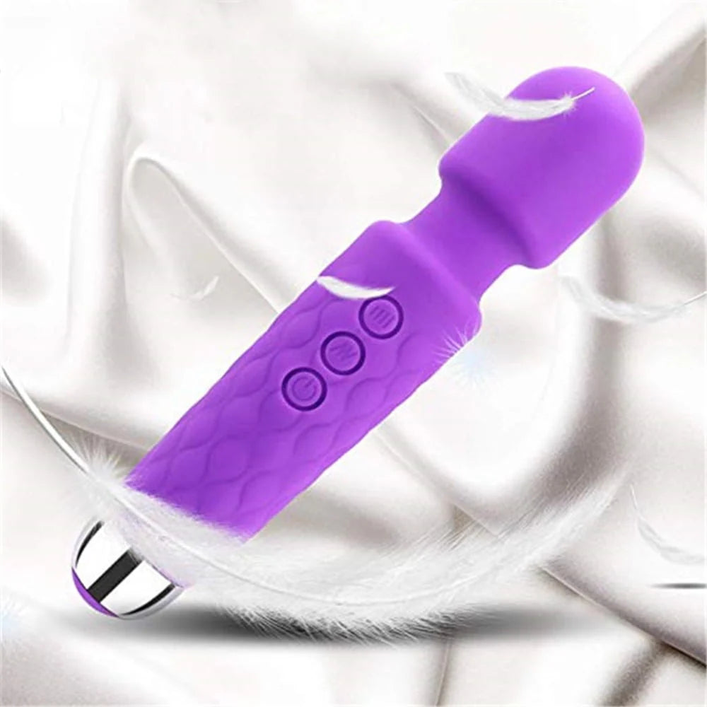 Purple Cordless USB Rechargeable Personal Wand Massager U48463