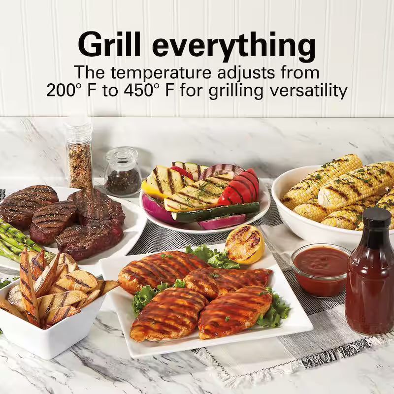 Stainless Steel Indoor Grill with Non-Stick Plates O305594