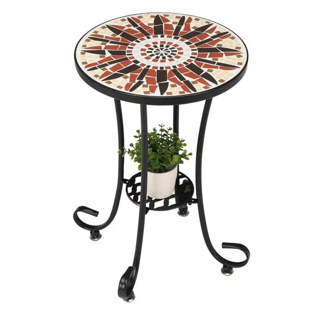14 Round Mosaic Accent Table J905739