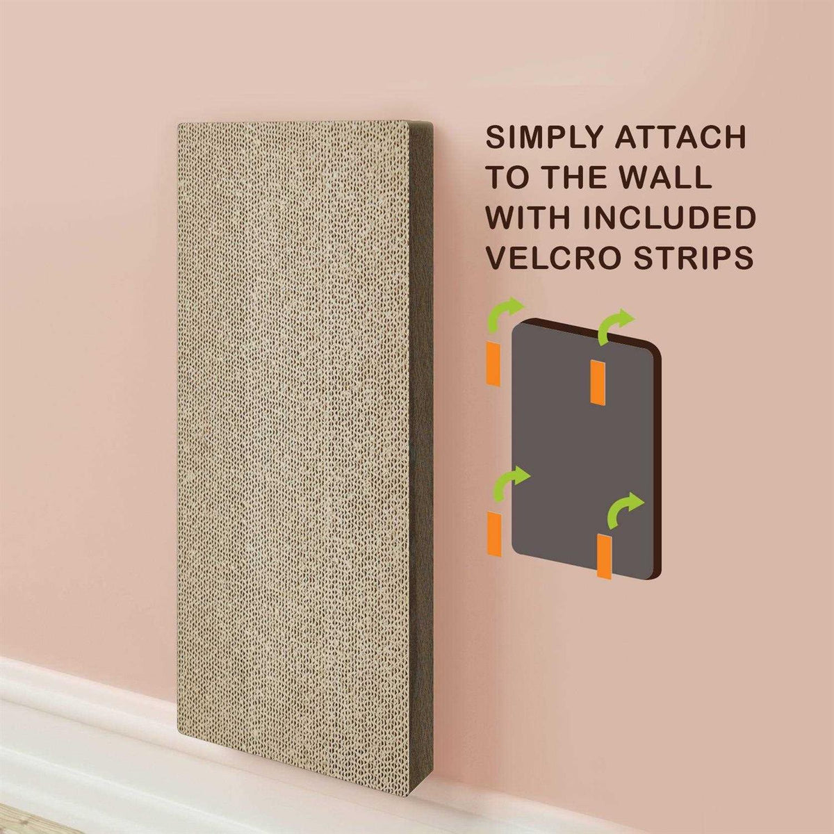 Wall Mount Cat Scratcher with Silvervine Catnip M15138