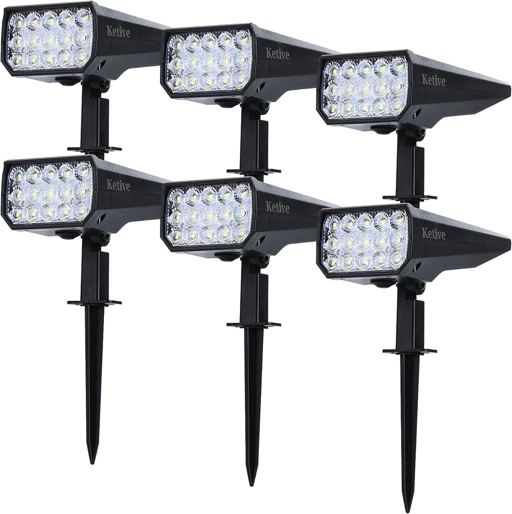 15 LEDs Cold White Solar Outdoor Lights 10 Pack Q30453