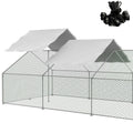 Outdoor Metal Chicken Coop Cover with Ball Bungees O37235
