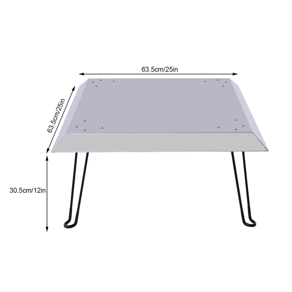 Stainless Steel Square Fire Pit Heat Deflector V489192