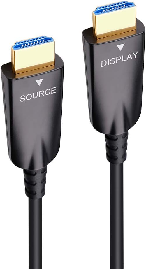 100ft Fiber Optic HDMI Cable 4K 30Hz 1080p 60Hz Black J4308