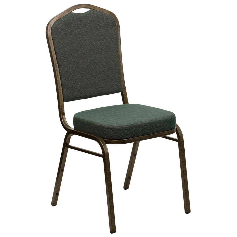 Green Patterned Fabric Stack Chair A175237