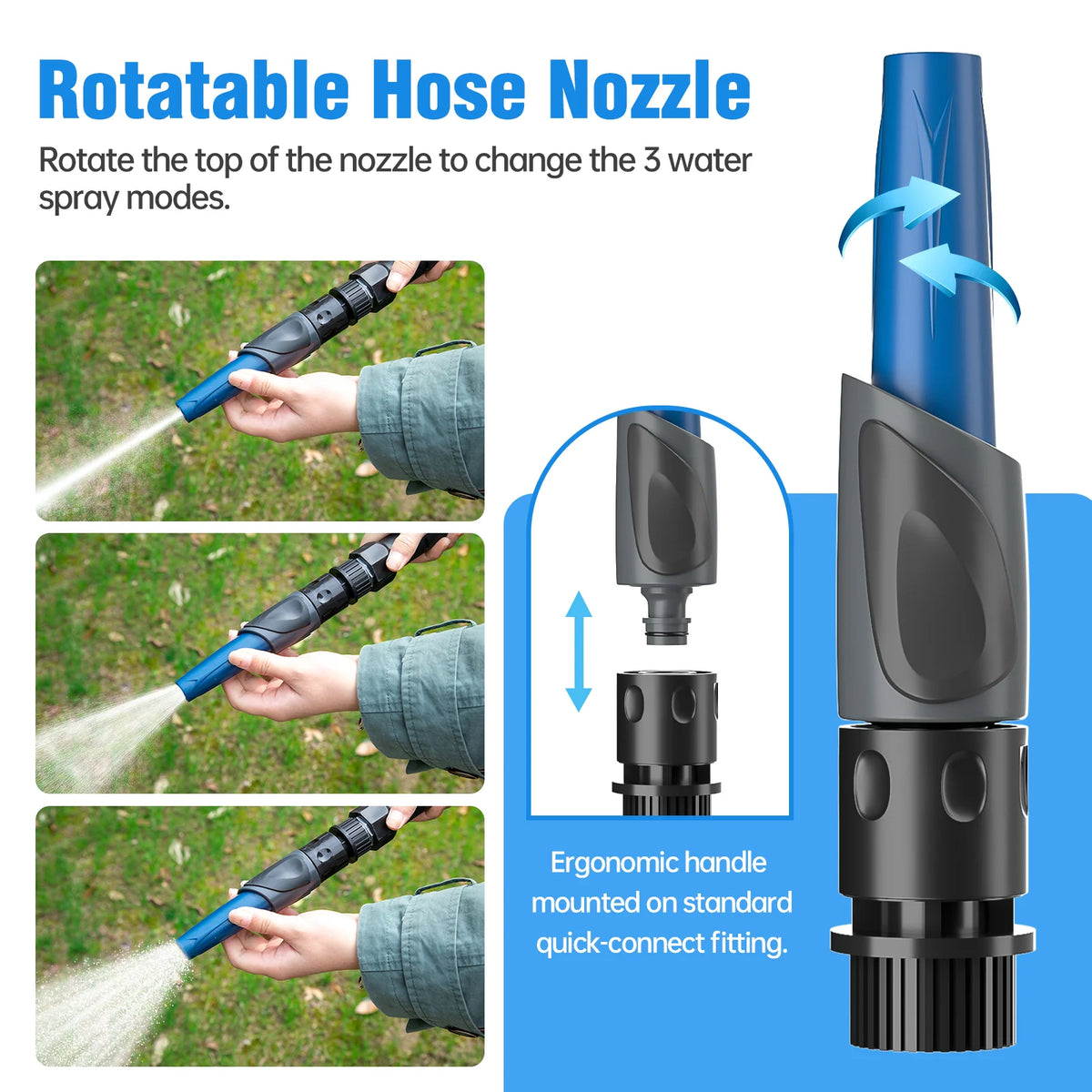 100ft x 5/8 Heavy Duty Garden Hose with Nozzle L86803