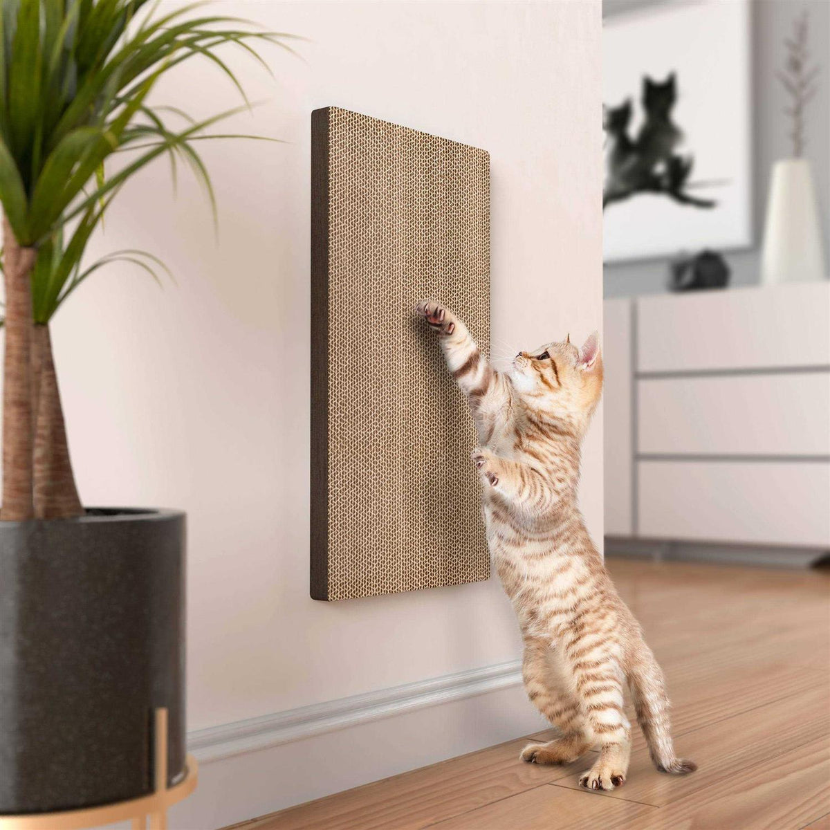 Wall Mount Cat Scratcher with Silvervine Catnip M15138