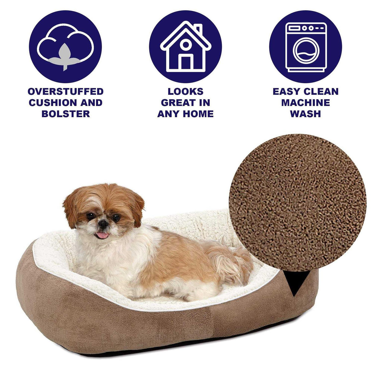 Medium Taupe Cuddle Bed V8332