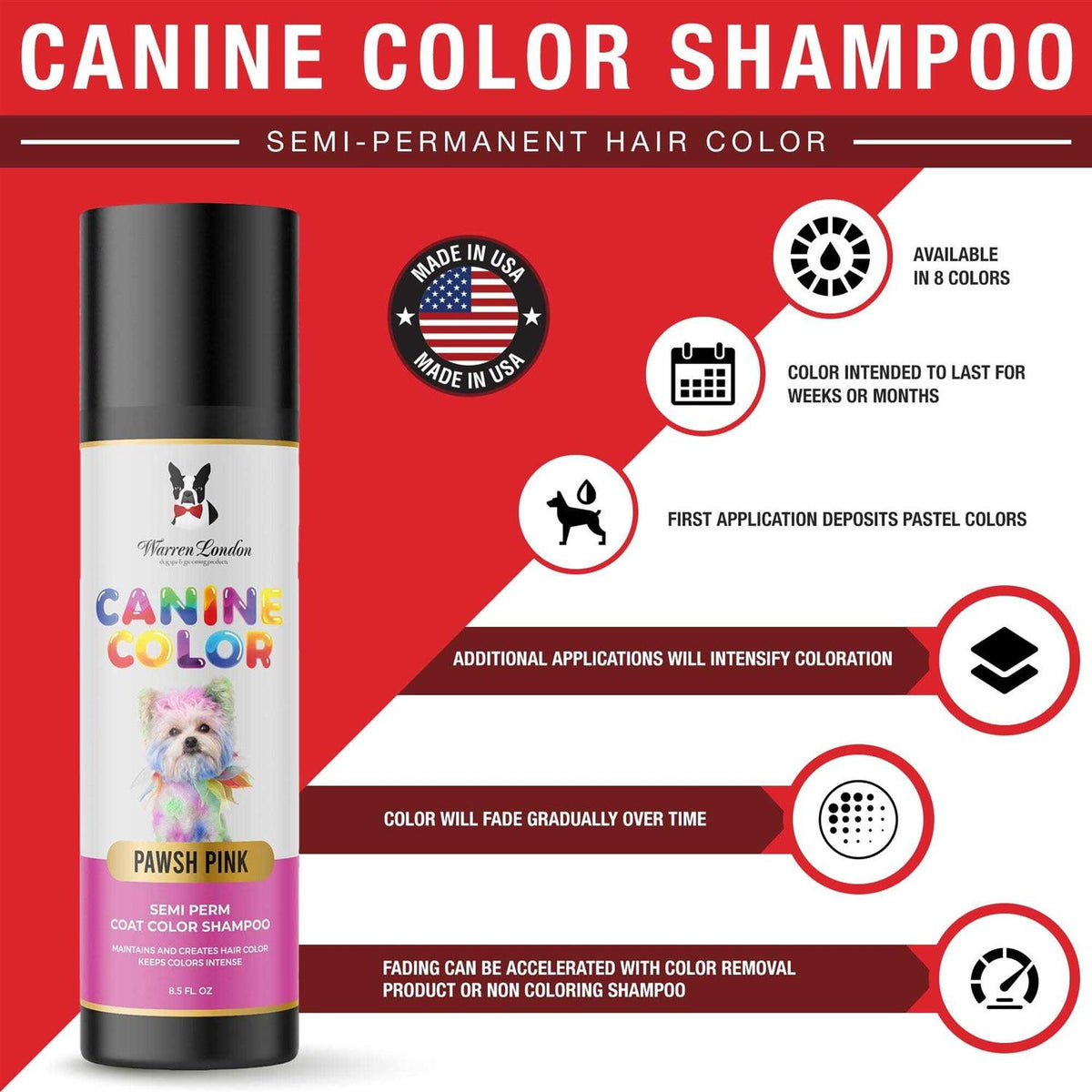 Semi Perm Coat Color Shampoo for Dogs F91687