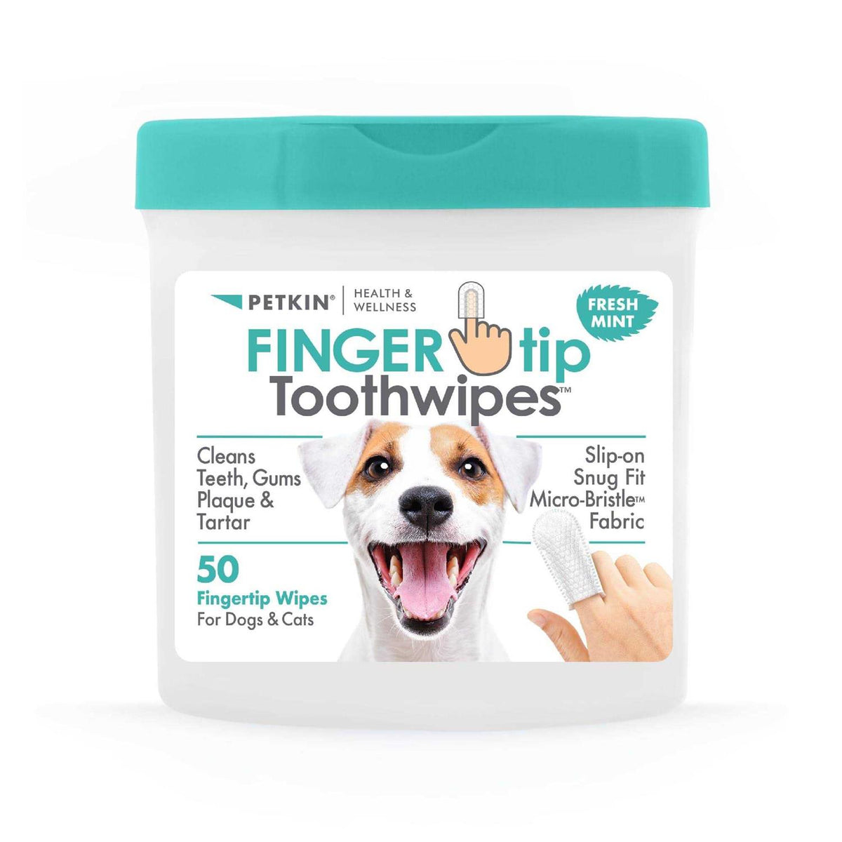 Fingertip Tooth Wipes for Dogs and Cats 50 Finger Wipes V149335