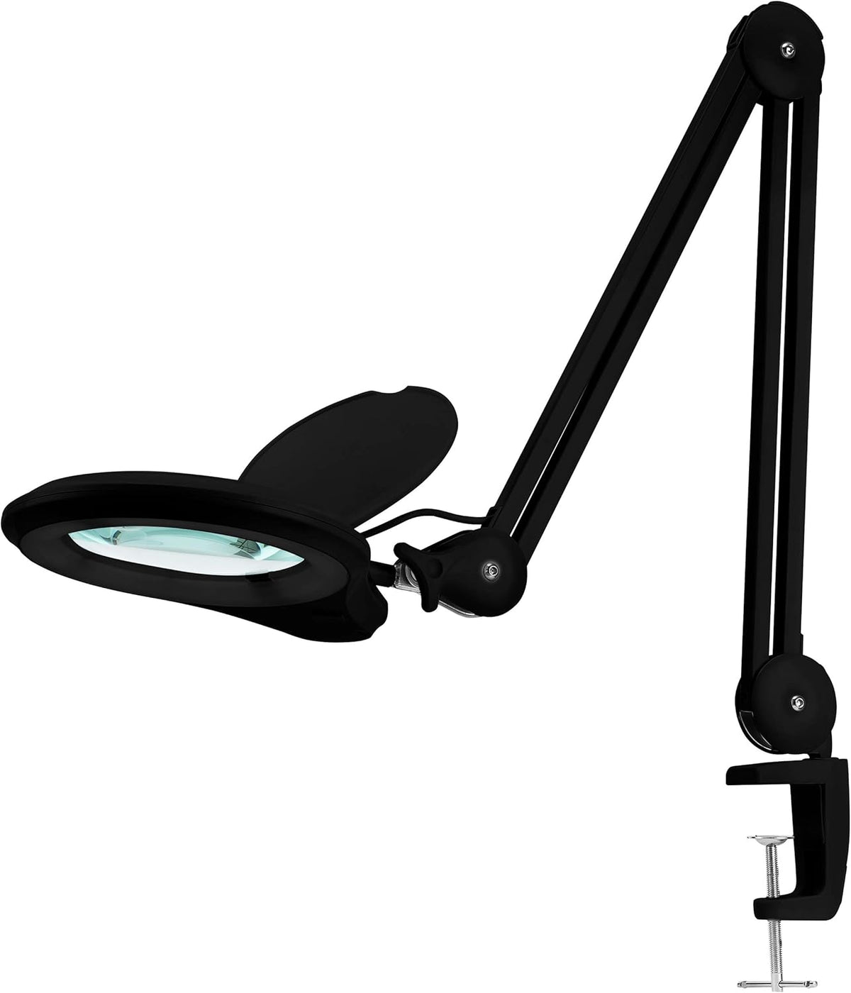 1,200 Lumens Dimmable LED Magnifying Lamp with Clamp, 5 Diopter, 5 Inches Lens, Gray J52054