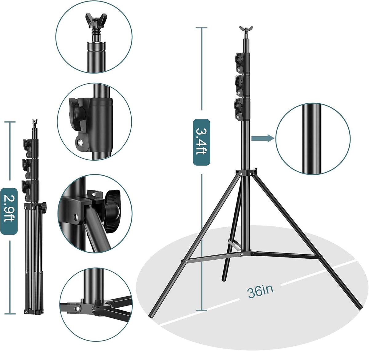 10 x 10Ft Adjustable Backdrop Stand with Carry Bag F266