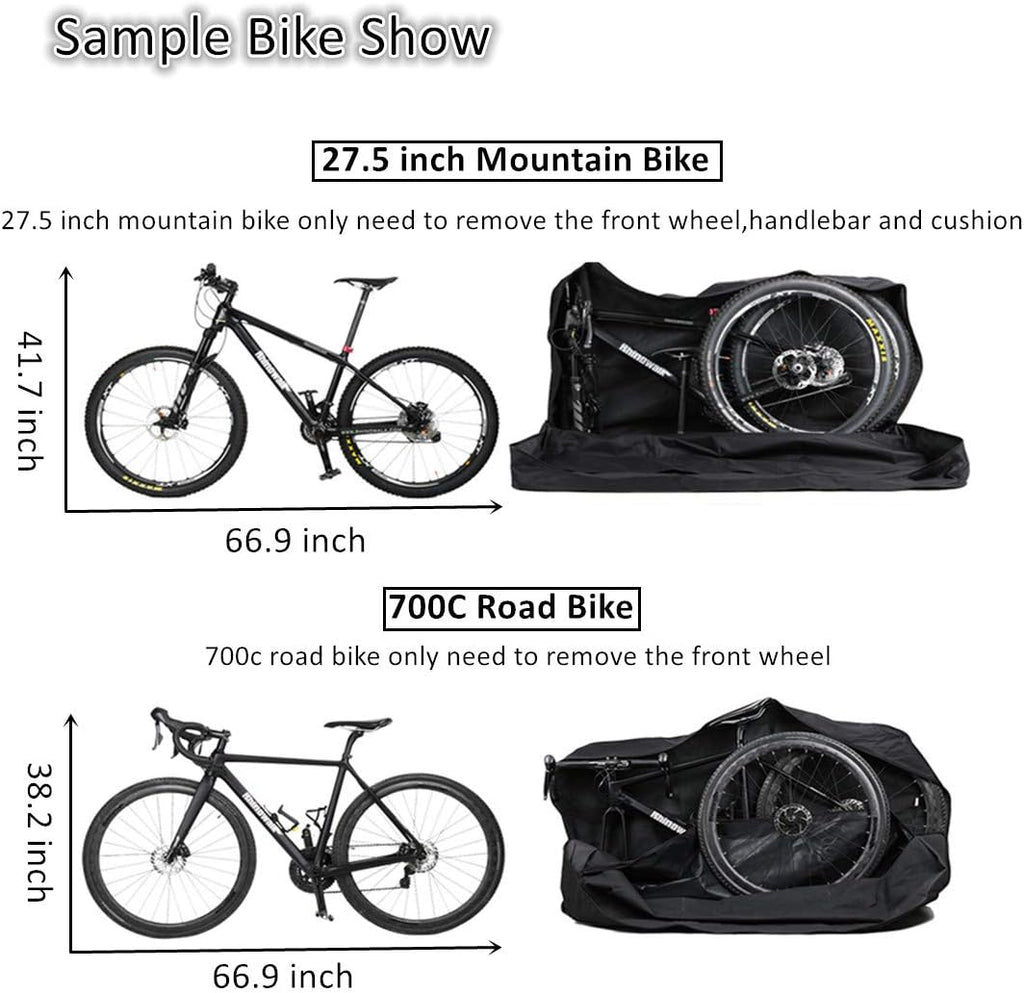 Folding Bike Bag 26 inch to 29 inch Thick Bicycle Travel Case B8942