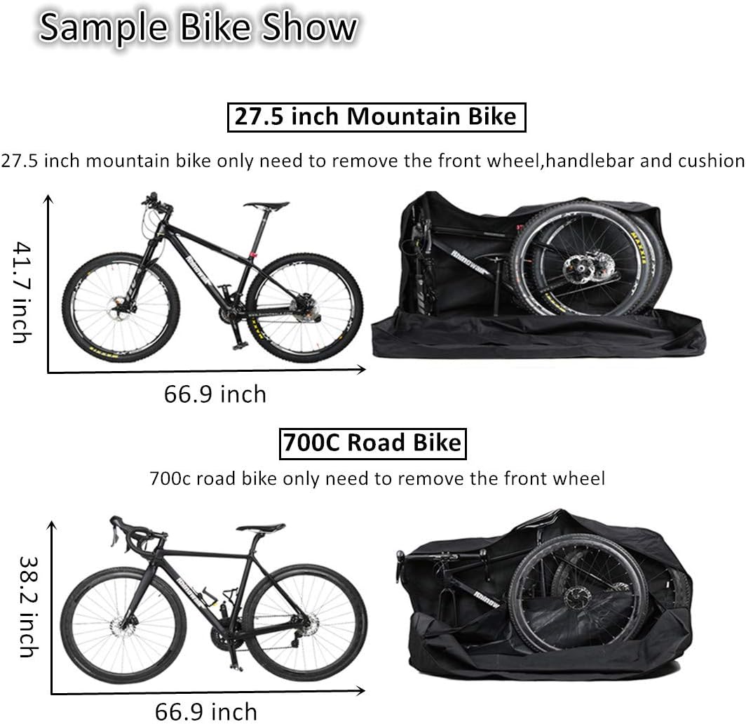 Folding Bike Bag 26 inch to 29 inch Thick Bicycle Travel Case B8942