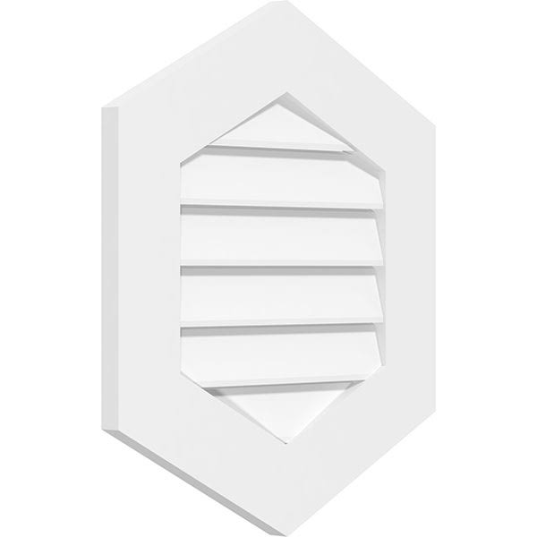 Vertical Peaked Surface Mount PVC Gable Vent R68097