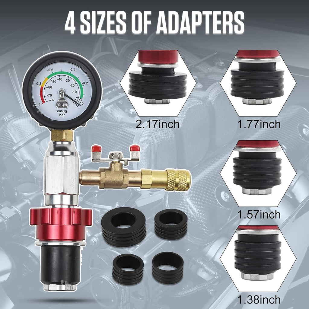 Coolant Vacuum Refill Tool Kit with 4 Sizes of Adapters L62290