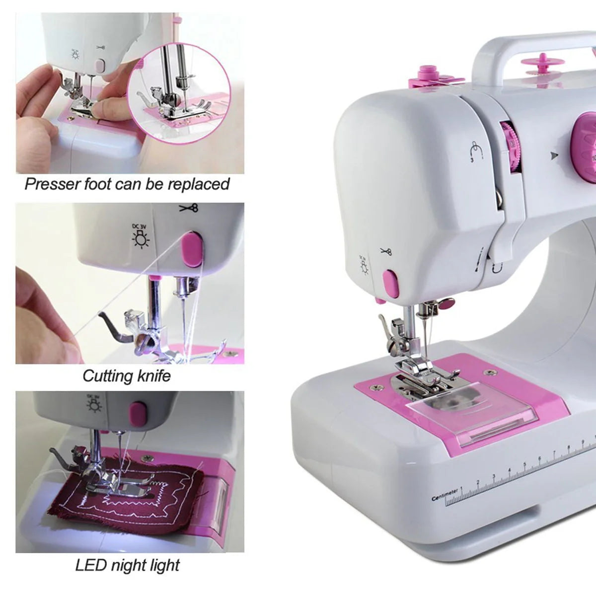 Sewing Machine with 12 Built-In Stitches White R41084