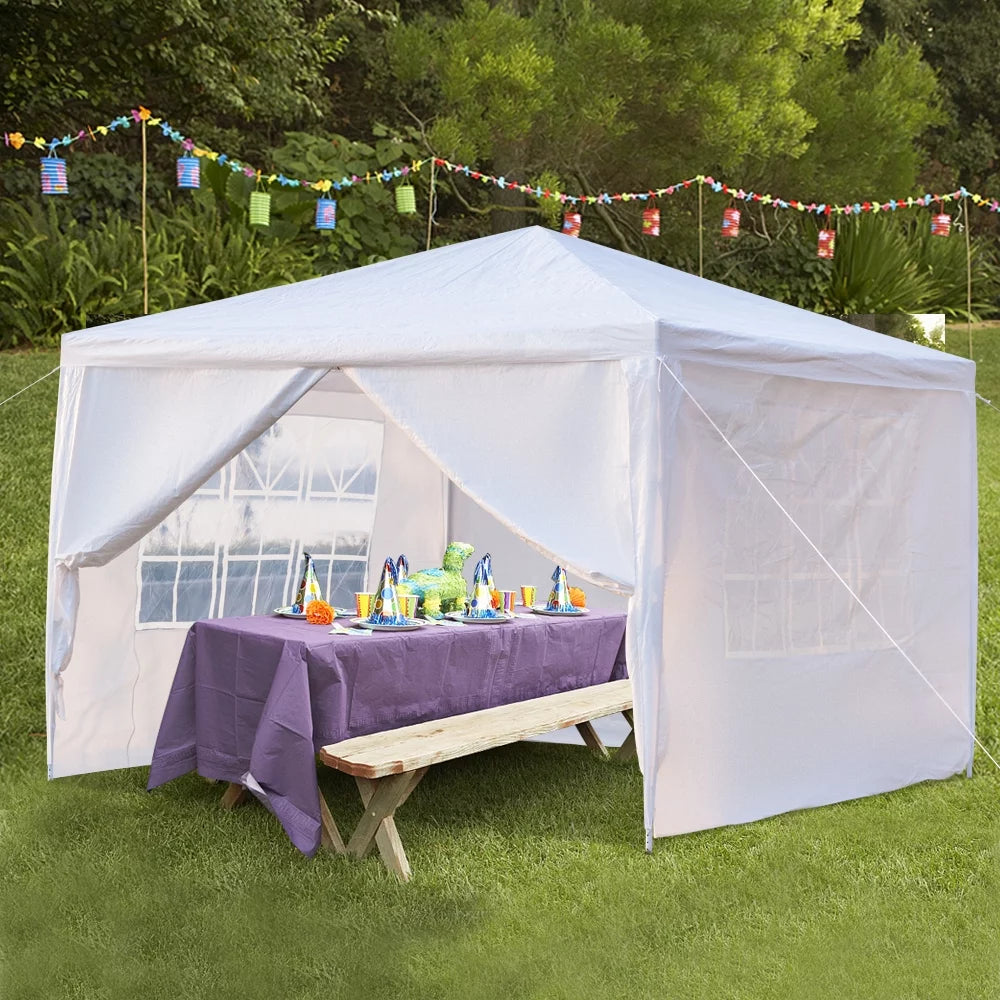 10' x 10' White 4 Sides Waterproof Tent J409936