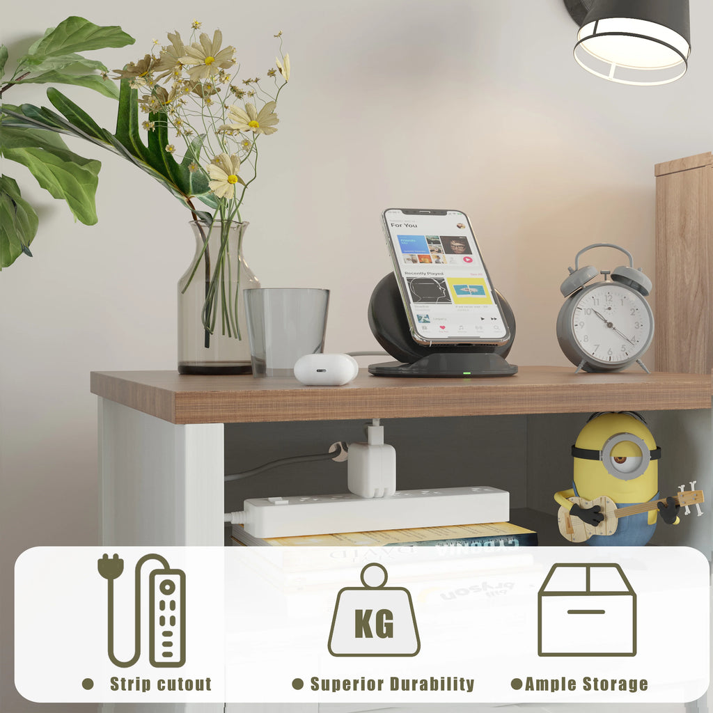 White Nightstand Set of 2 E2303
