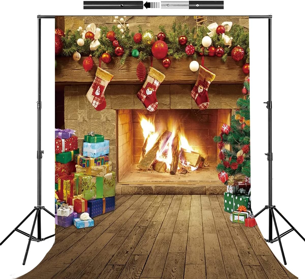 10x8.5FT Backdrop Stand Kit with Spring Clamp, Sand Bag, Carry Bag J372770