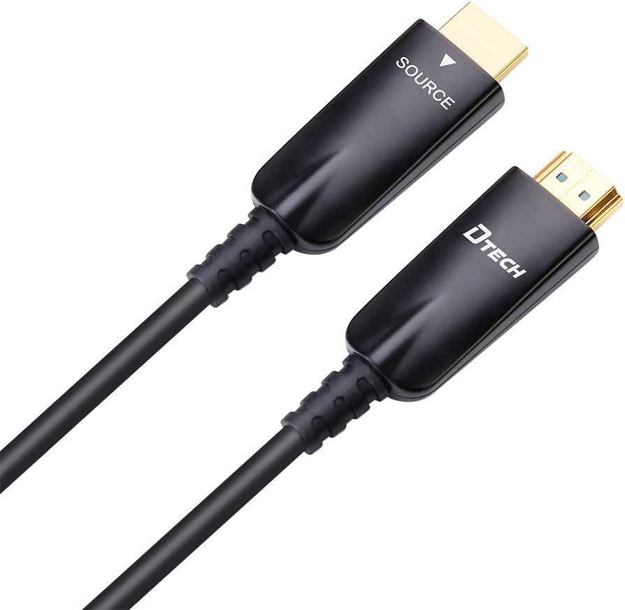 100ft Fiber Optic HDMI Cable 4K 30Hz 1080p 60Hz Black J4308