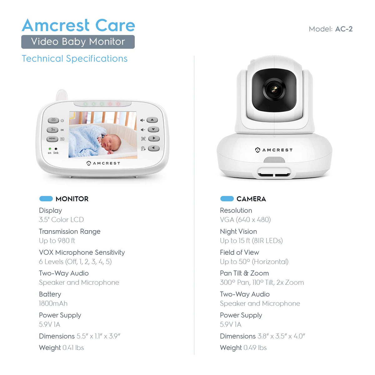 Video Baby Monitor with Camera and Audio U257556