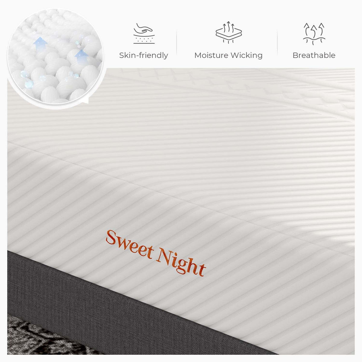 10'' Cooling Gel Memory Foam Queen Size Mattress Z5641