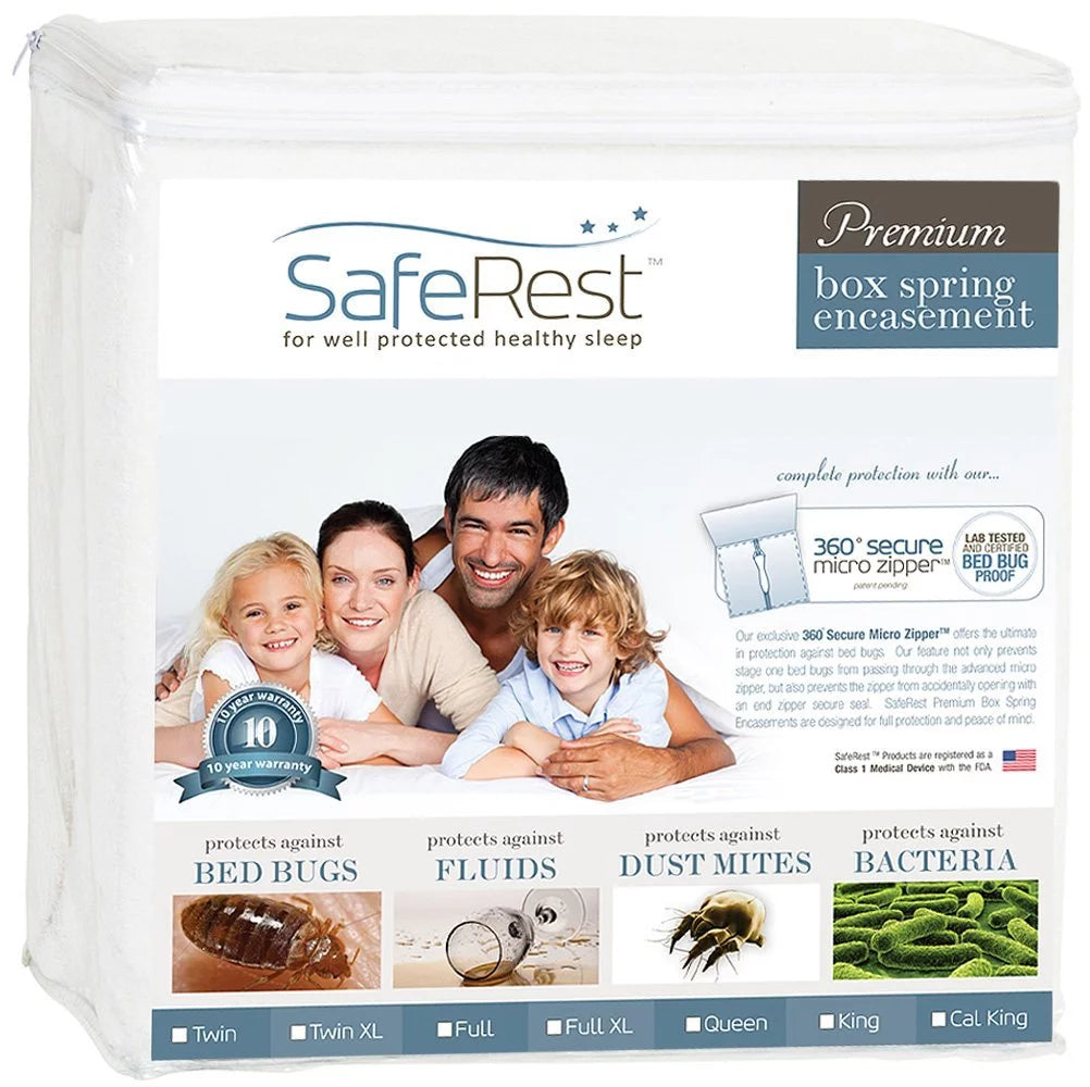 Full Waterproof Hypoallergenic Box Spring Encasement Y11036