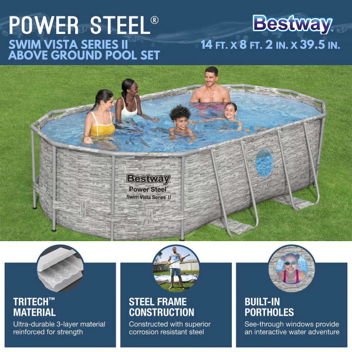 14' x 8'2 Above Ground Pool Set N20092