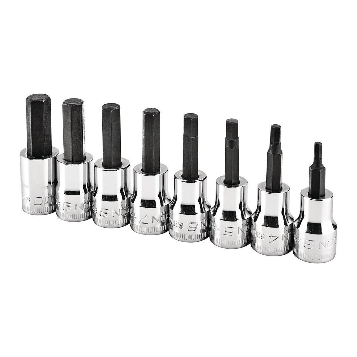 3/8 in. Drive Metric Hex-Bit Socket Set, 8-Piece H27222