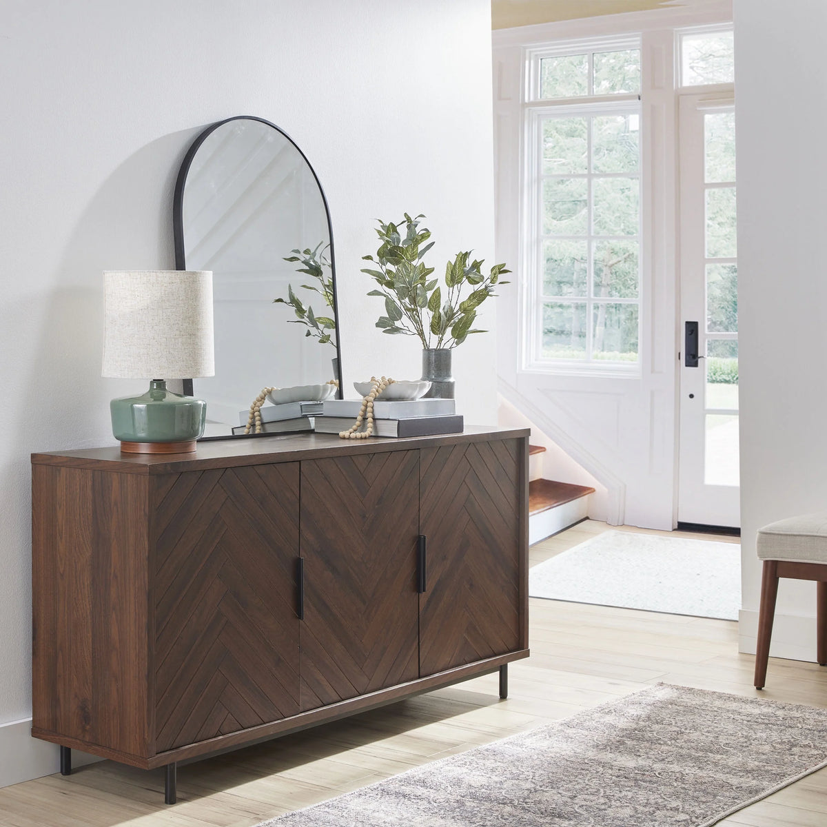Walnut Finish TV Stand A810953