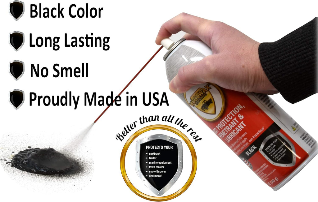 12 Oz Black Aerosol Spray Can 6 Pack I975