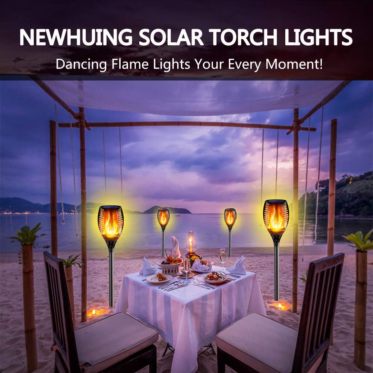 43 inch 96 LED Waterproof Solar Torch Lights F879