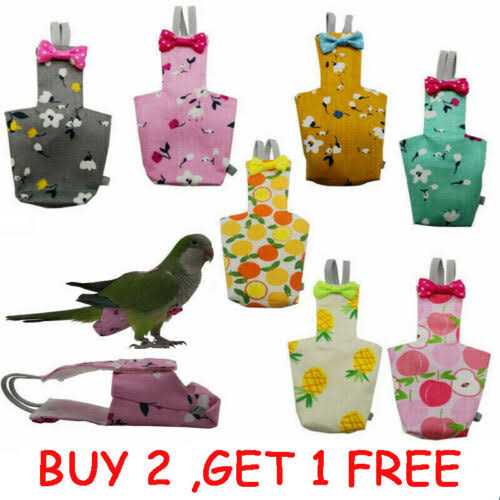 Bird Diaper Harness Flight Suit with 80 Inch Flying Leash C55437