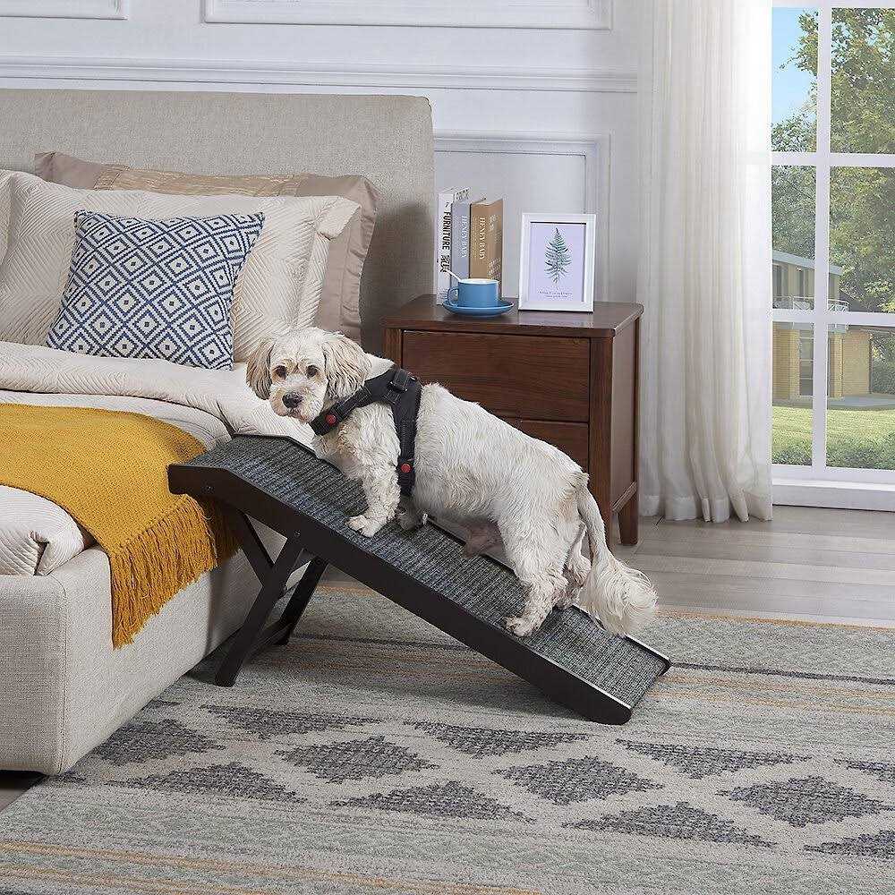 Foldable Wooden Pet Ramp Adjustable Height S931342