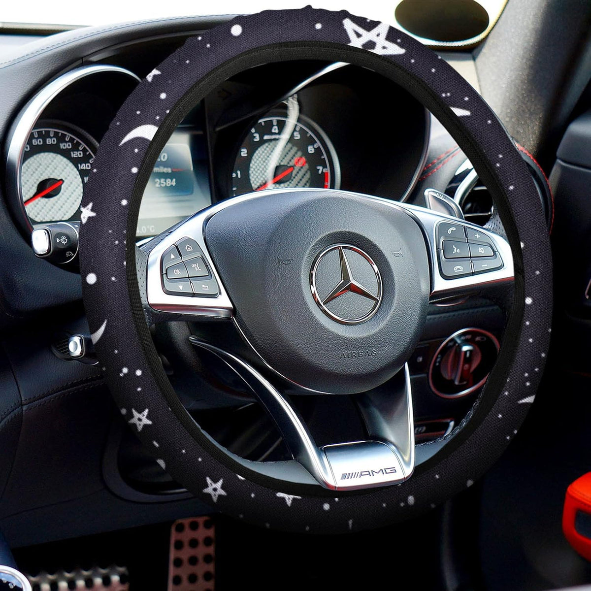 15 Pieces Moon and Stars Car Seat Cover Full Set M655646